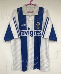Retro version 95-97 Porto Home White&Blue Thailand Soccer Jersey AAA-503