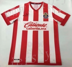 115 Anniversary Edition Chivas Rayadas Home Red&White stripe Thailand Soccer Jersey AAA-912