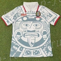 Retro Version 1998 Mexico Away White Thailand Soccer Jersey-503