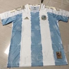 Retro Version  Argentina Home Blue&White Stripe Thailand Soccer Jersey AAA-2027