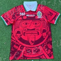 Retro Version 1998 Mexico 2nd Away Red Thailand Soccer Jersey-503