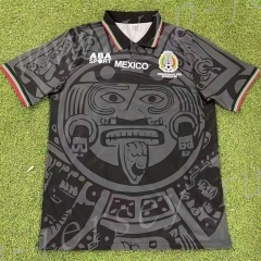 Retro Version 1998 Mexico Black Thailand Soccer Jersey-503