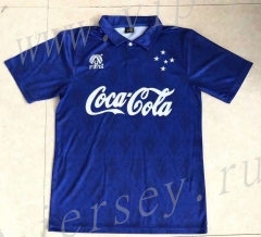 Retro version 93-94 Cruzeiro Esporte Clube Home Blue Thailand Soccer Jersey AAA-HR