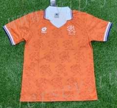 Retro Version 1994-1996 Netherlands Home Orange Thailand Soccer Jersey AAA-407