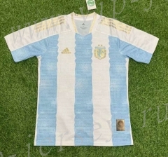 Commemorative Edition Argentina Maradona Blue&White Thailand Soccer Jersey AAA-407