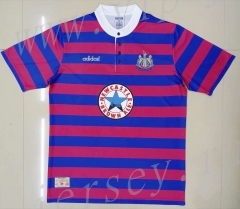 Retro Version 96-97 Newcastle United Home Red&Blue Thailand Soccer Jersey AAA-HR