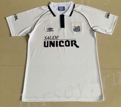 Retro Version 1997 Santos FC Home White Thailand Soccer Jersey AAA-709
