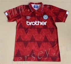 Retro Version 1991 Manchester City Away Red Thailand Soccer Jersey AAA-709