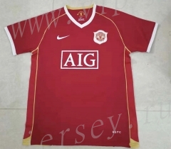 Retro Version 06-07 Manchester United Home Red Thailand Soccer Jersey AAA-HR