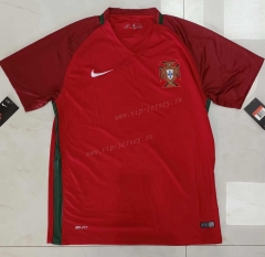 Retro Version 2016 Portugal Home Red Thailand Soccer Jersey AAA-905