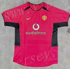 Retro Version 02 Manchester United Home Red Thailand Soccer Jersey AAA-510