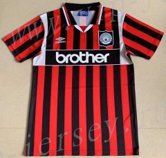 Retro Version 1996 Manchester City Away Red&Black Thailand Soccer Jersey AAA-AY