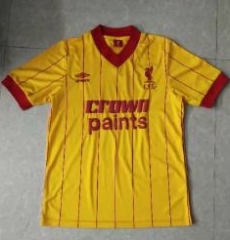 Retro Version 81-84 Liverpool Away Yellow Thailand Soccer Jersey AAA