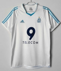 Retro Version Olympique de Marseille Home White Thailand Soccer Jersey AAA-C1046