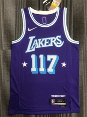 75th Anniversary X-BOX Joint Version Los Angeles Lakers Purple #117 NBA Jersey-311