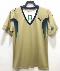 Retro Version 2006 Italy Goalkeeper Gold Thailand Soccer Jersey AAA-503