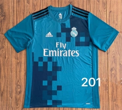Retro Version 17-18 Real Madrid 2nd Away Blue Thailand Soccer Jersey AAA-SL