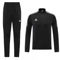 Adidas Black Thailand Training Soccer Tracksuit-LH