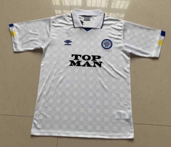 Retro Version 89-91 Leeds United Home White Thailand Soccer Jersey AAA-512