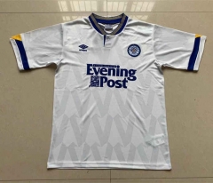 Retro Version 91-92 Leeds United Home White Thailand Soccer Jersey AAA-512