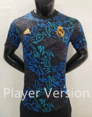 Player Version 2022-2023 Pre-match Real Madrid Blue&Black Thailand Soccer Jersey AAA