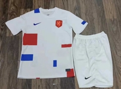 2022-2023 Netherlands Away White Soccer Uniform-709