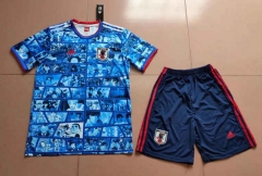 2022-2023 Anime Version Japan Home Blue Soccer Uniform-718