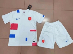 2022-2023 Netherlands Away White Soccer Uniform-718