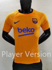 Player Version 2022-2023 Barcelona Orange Thailand Training Soccer Jersey AAA-9926