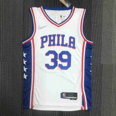 75th Anniversary Philadelphia 76ers White #39 NBA Jersey-311