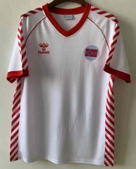 Retro Version 1984 Norway White Thailand Soccer Jersey-9171