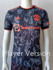 Player Version 2022-2023 Manchester United Black&Orange Thailand Soccer Jersey AAA-807