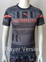 Player Version 2022-2023 AC Milan 2nd Away Black&Gray Thailand Soccer Jersey AAA-807