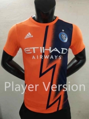 Player Version 2022-2023 New York City Away Orange Thailand Soccer Jersey AAA-9926