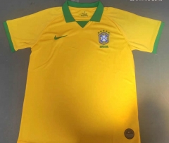 Retro Version 19-20 Brazil Home Yellow Thailand Soccer Jersey AAA-817