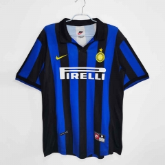 Retro version 98-99 Inter Milan Home Blue&Black Thailand Soccer Jersey AAA-C1046