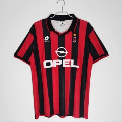 Retro Version 95-96 AC Milan Home Red&Black Thailand Soccer Jersey AAA-C1046