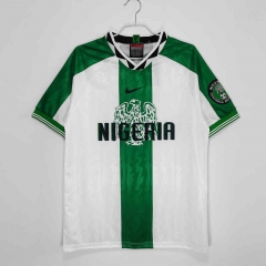 Retro Version 96-98 Nigeria Away White&Green Thailand Soccer Jersey AAA-C1046