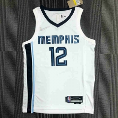 75th Anniversary Memphis Grizzlies White #12 NBA Jersey-311