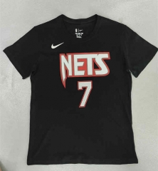 Brooklyn Nets Black #7 NBA Cotton T-shirt-LH
