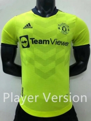 Player Version 2022-2023 Manchester United Fluorescent Green Thailand Soccer Jersey AAA-6886