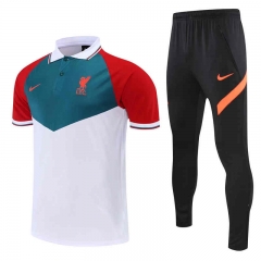 2022-2023 Liverpool White&Green Thailand Polo Uniform-4627