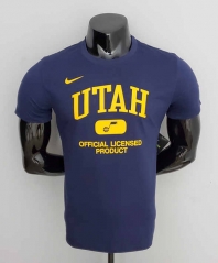 2022-2023 Utah Jazz Royal Blue NBA Cotton T-shirt-CS