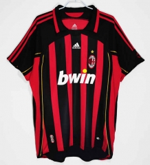 Retro Version 06-07 AC Milan Home Red&Black Thailand Soccer Jersey AAA-C1046