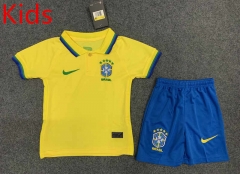 2022-2023 Brazil Home Yellow Kid/Youth Soccer Uniform-GB