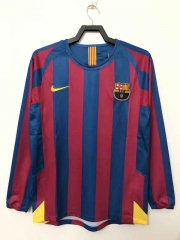 Retro Version 05-06 Barcelona Home Red&Blue LS Thailand Soccer Jersey AAA-811