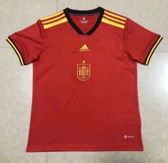 2022-2023 Spain Home Red Thailand Soccer Jersey AAA-809
