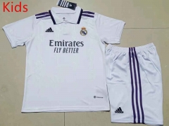 2022-2023 Real Madrid Home White Kids/Youth Soccer Uniform-507
