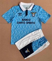Retro Version 90-91 Lazio Home Blue Soccer Uniform-AY