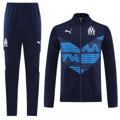 2022-2023 Olympique Marseille Royal Blue Thailand Soccer Jacket Uniform-LH